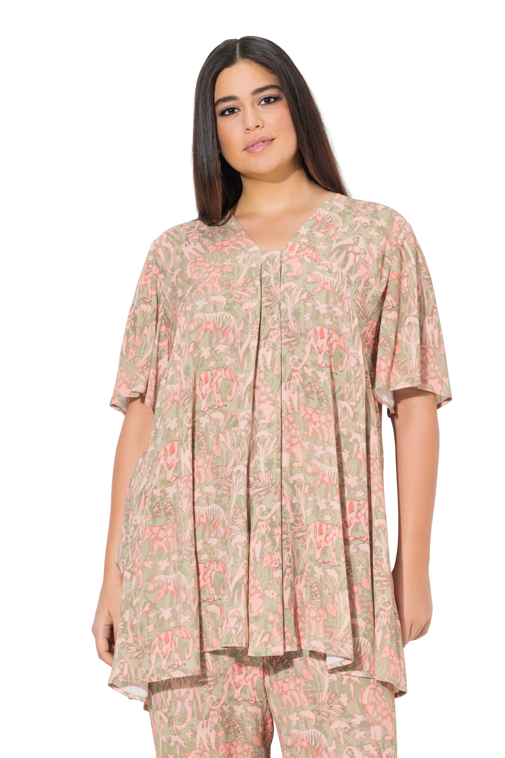 Ulla Popken Tuniek in Oranje: voorkant