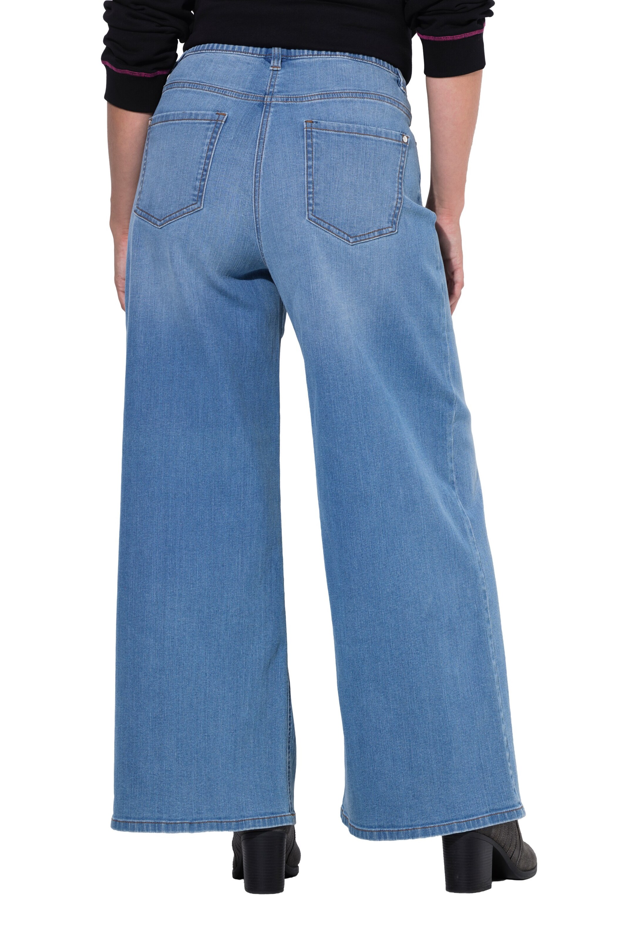 Ulla Popken Wide Leg Jeans in Blau