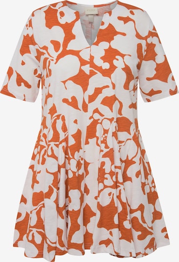 Ulla Popken T-shirt en orange / blanc, Vue avec produit