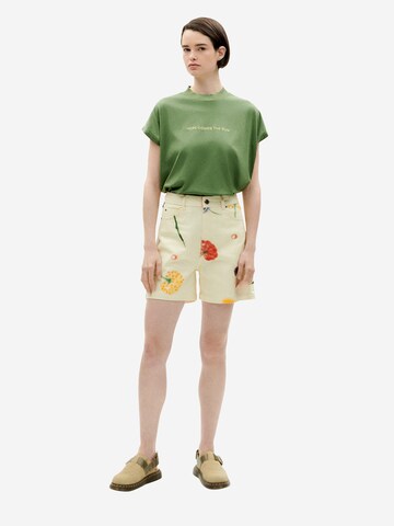 Thinking MU - Camisa 'HERES COMES THE SUN' em verde