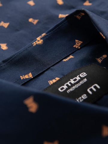 Ombre Regular fit Button Up Shirt in Blue