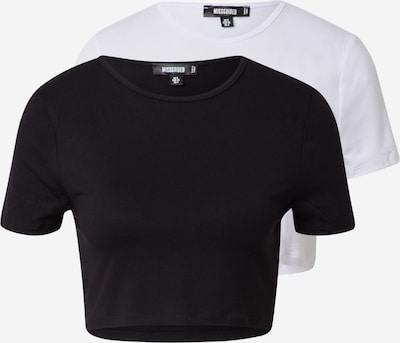 Missguided T-shirt en noir / blanc, Vue avec produit