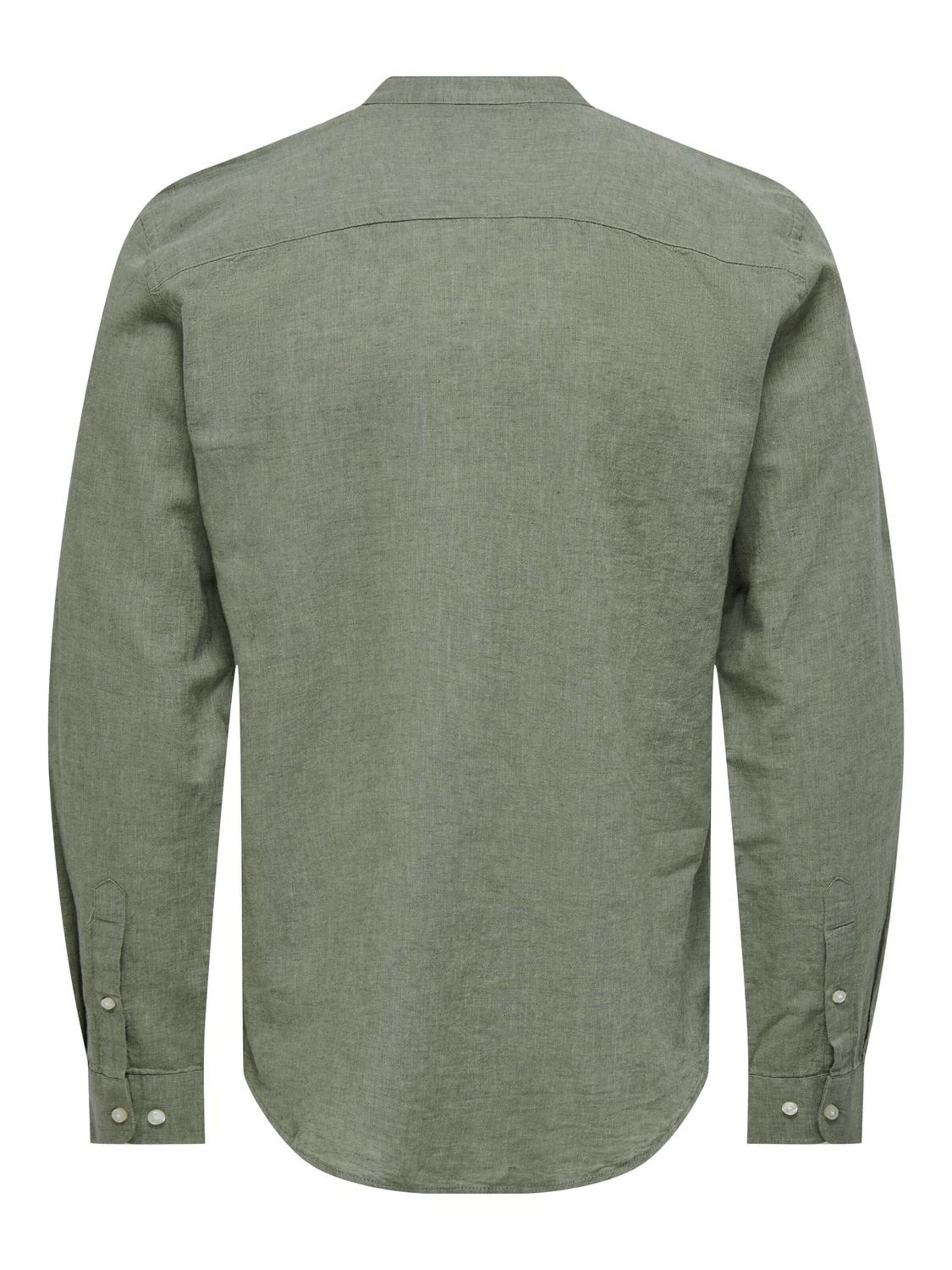 Only & Sons Slim fit Overhemd 'Caiden' in Groen