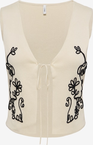 smėlio ONLY Megzta liemenė 'ONLESTA': priekis