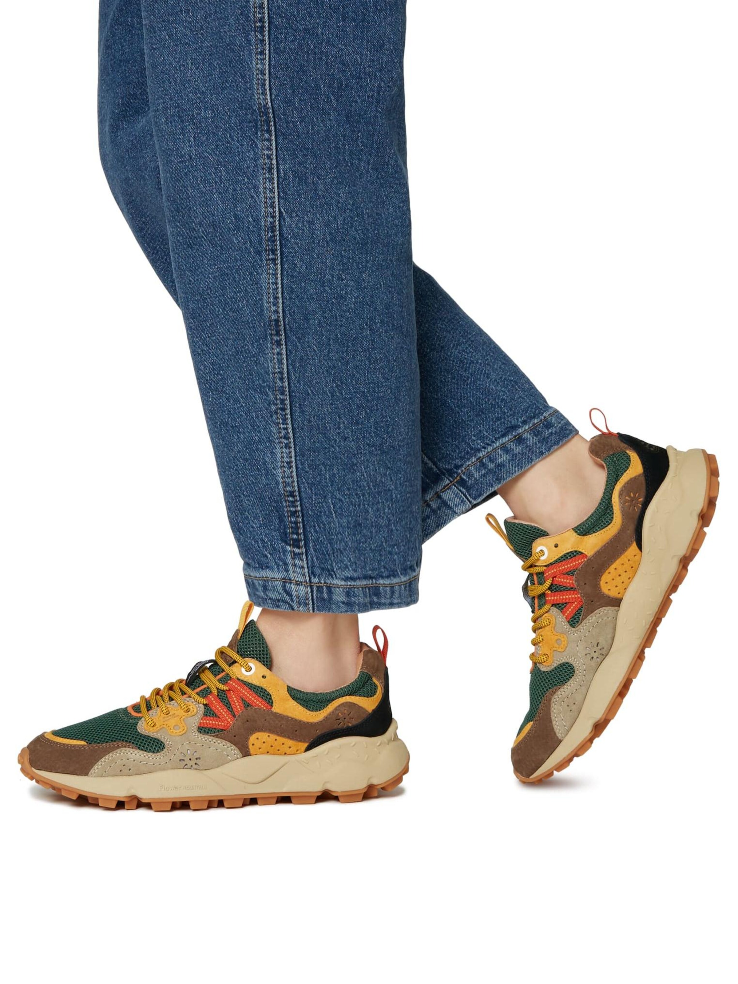 Baskets basses 'YAMANO 3 UNI' Flower Mountain en vert : devant