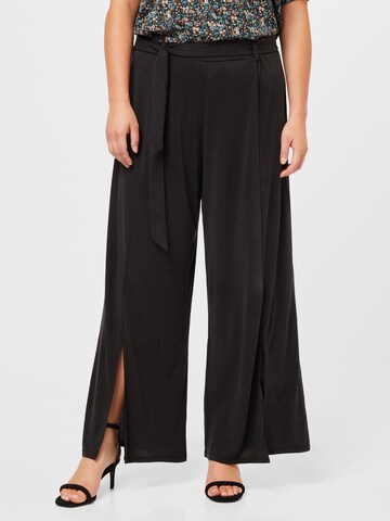 Wide Leg Pantalon ' Caro ' ABOUT YOU Curvy en gris : devant