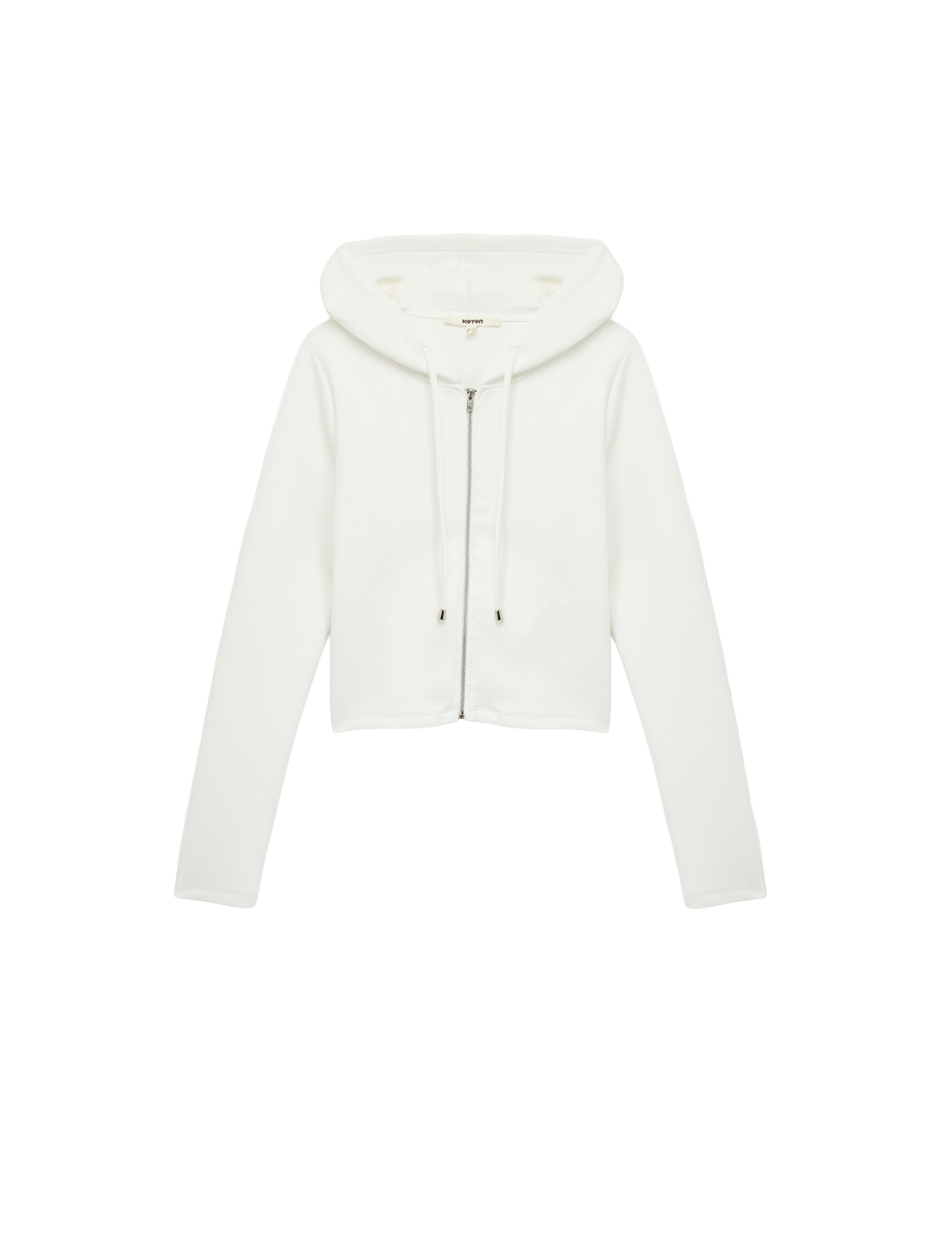 Koton Sweatvest in Wit: voorkant