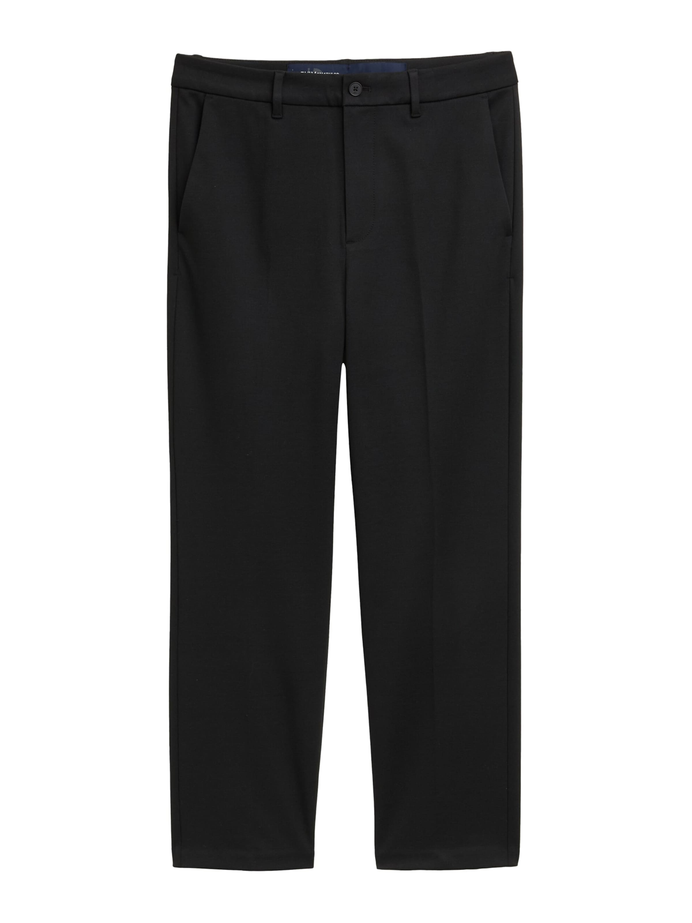 TOM TAILOR DENIM Loosefit Pantalon in Zwart: voorkant