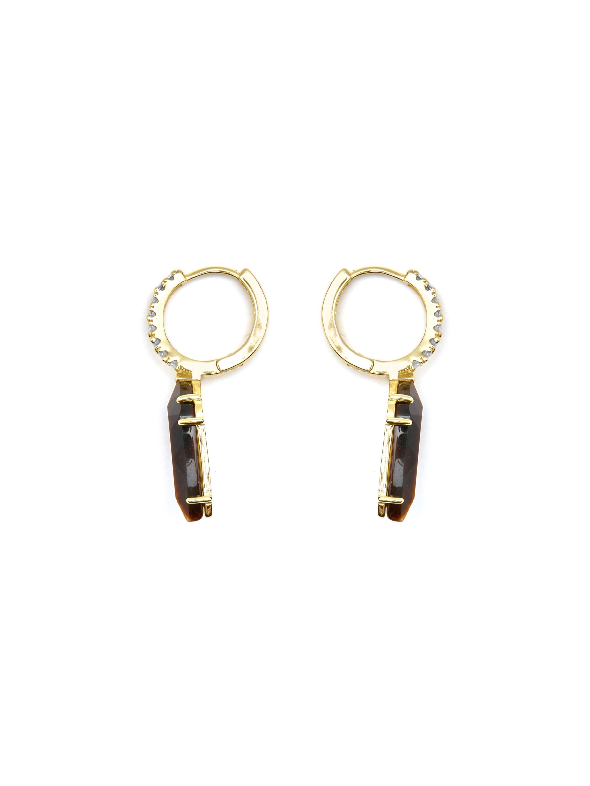 Luxenter - Pendientes 'ORDI' en marrón