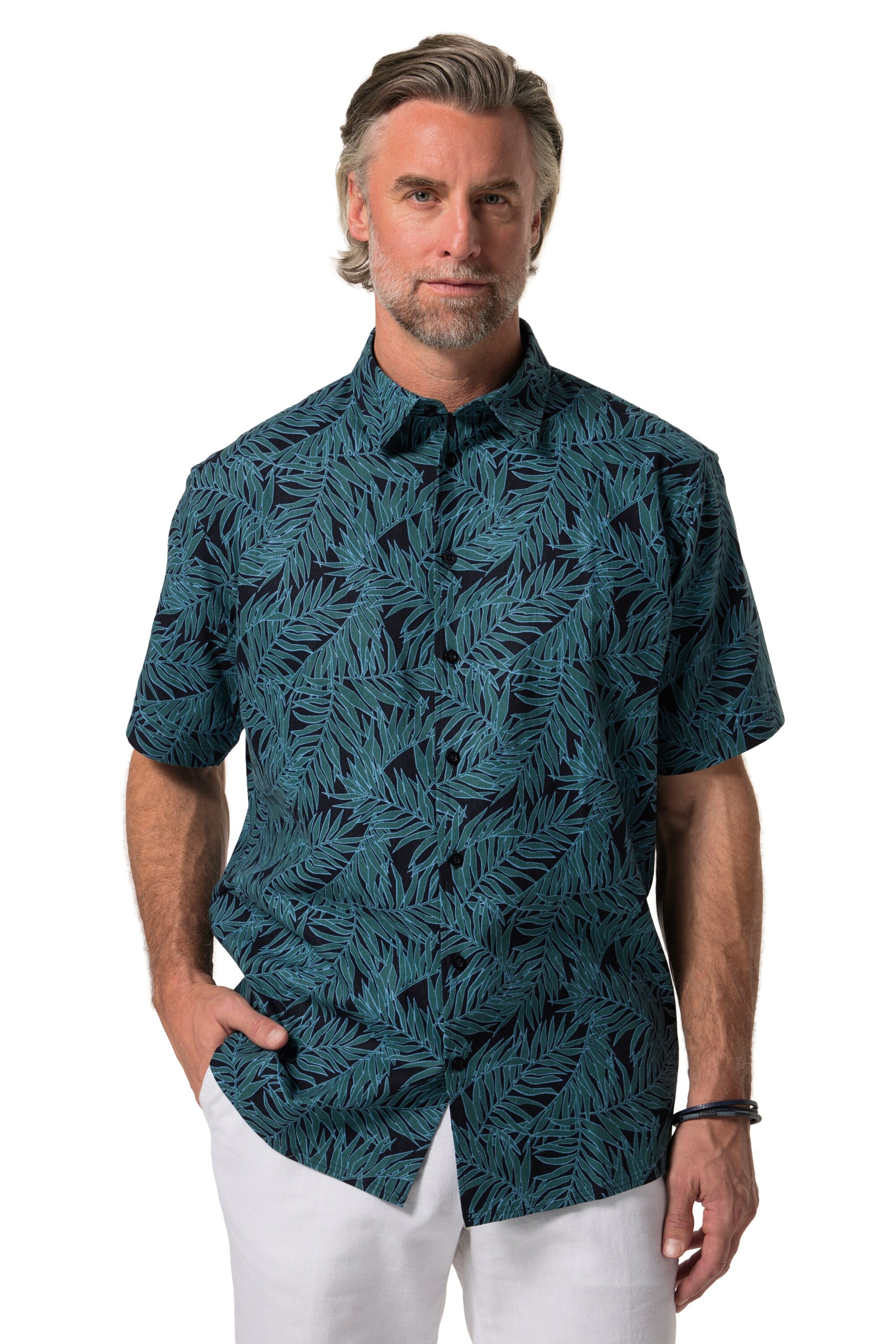 Boston Park Comfort fit Overhemd in Blauw: voorkant