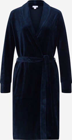 Hanro Dressing Gown ' Favourites ' in Blue: front