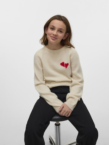 Pull-over 'VMBam' Vero Moda Girl en blanc