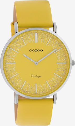 OOZOO Analog Watch in Yellow: front