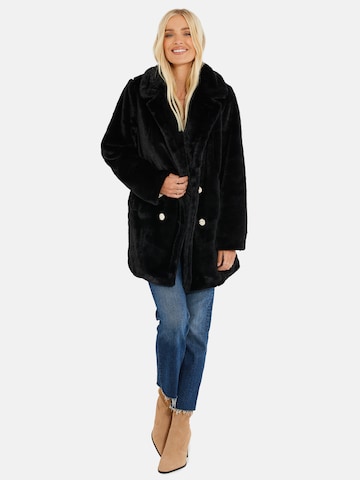 Threadbare Демисезонное пальто 'Furry' в Черный