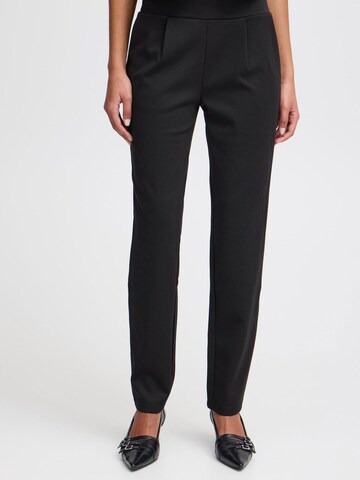 ICHI - regular Pantalón chino ' Kate ' en negro: frente