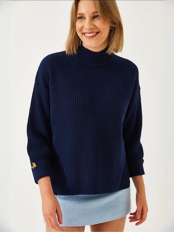 Bianco Lucci Kampsun 'Pullover', värv sinine