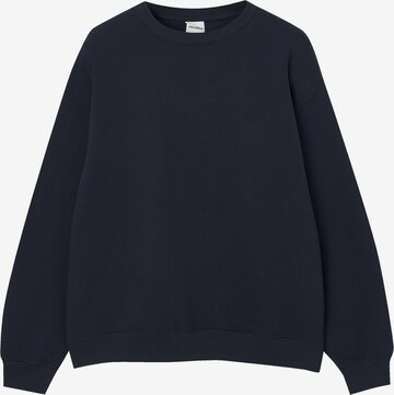 Sweat-shirt Pull&Bear en bleu : devant