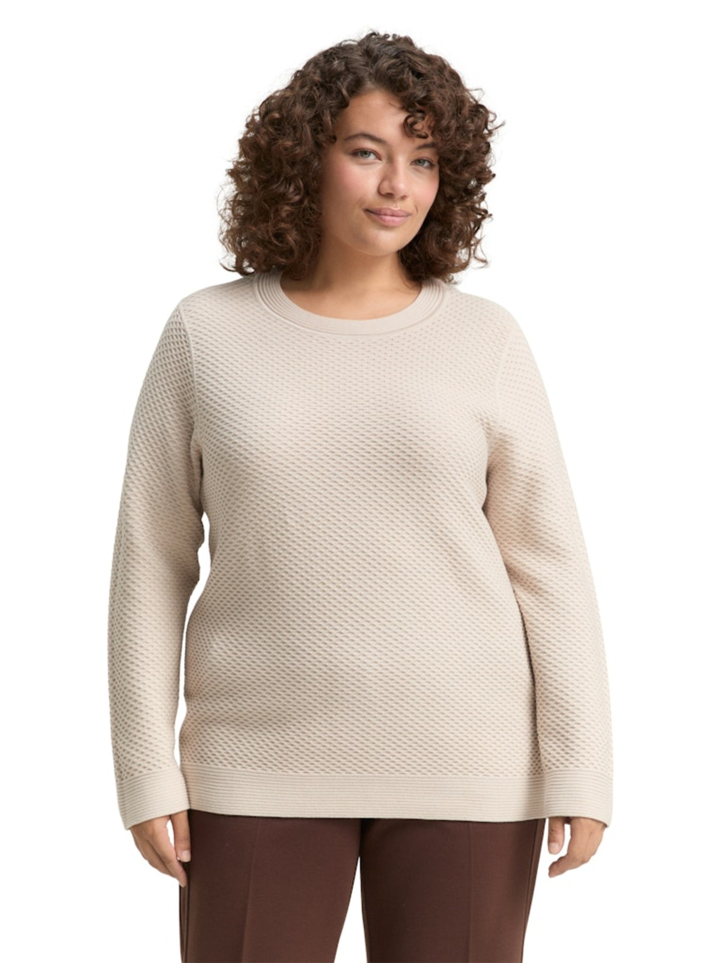 Tom Tailor Women + Sweater in Brown: front