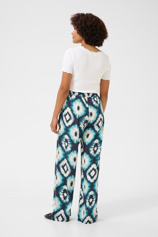 Cream Loose fit Pants 'Tiah' in Blue