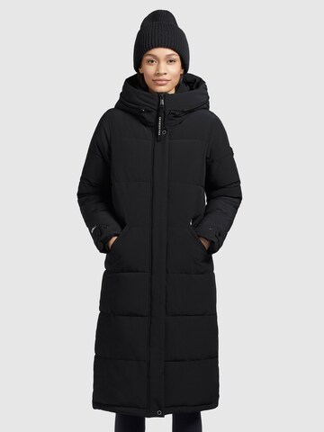 Manteau d’hiver 'DAIRI' khujo en noir : devant