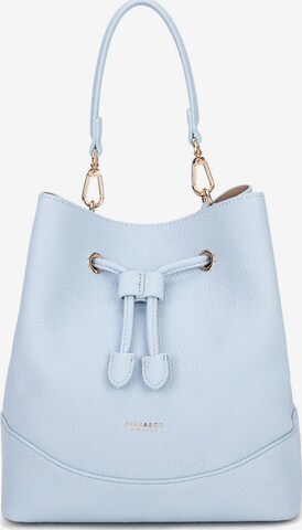 Borsa a mano 'Borsa a Mano Donna Vegan Leather con Coulisse e Tracolla Rimovibile' di Diana&Co. in blu: frontale
