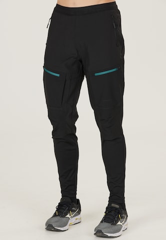 ENDURANCE Tapered Workout Pants 'Sparken' in Black: front