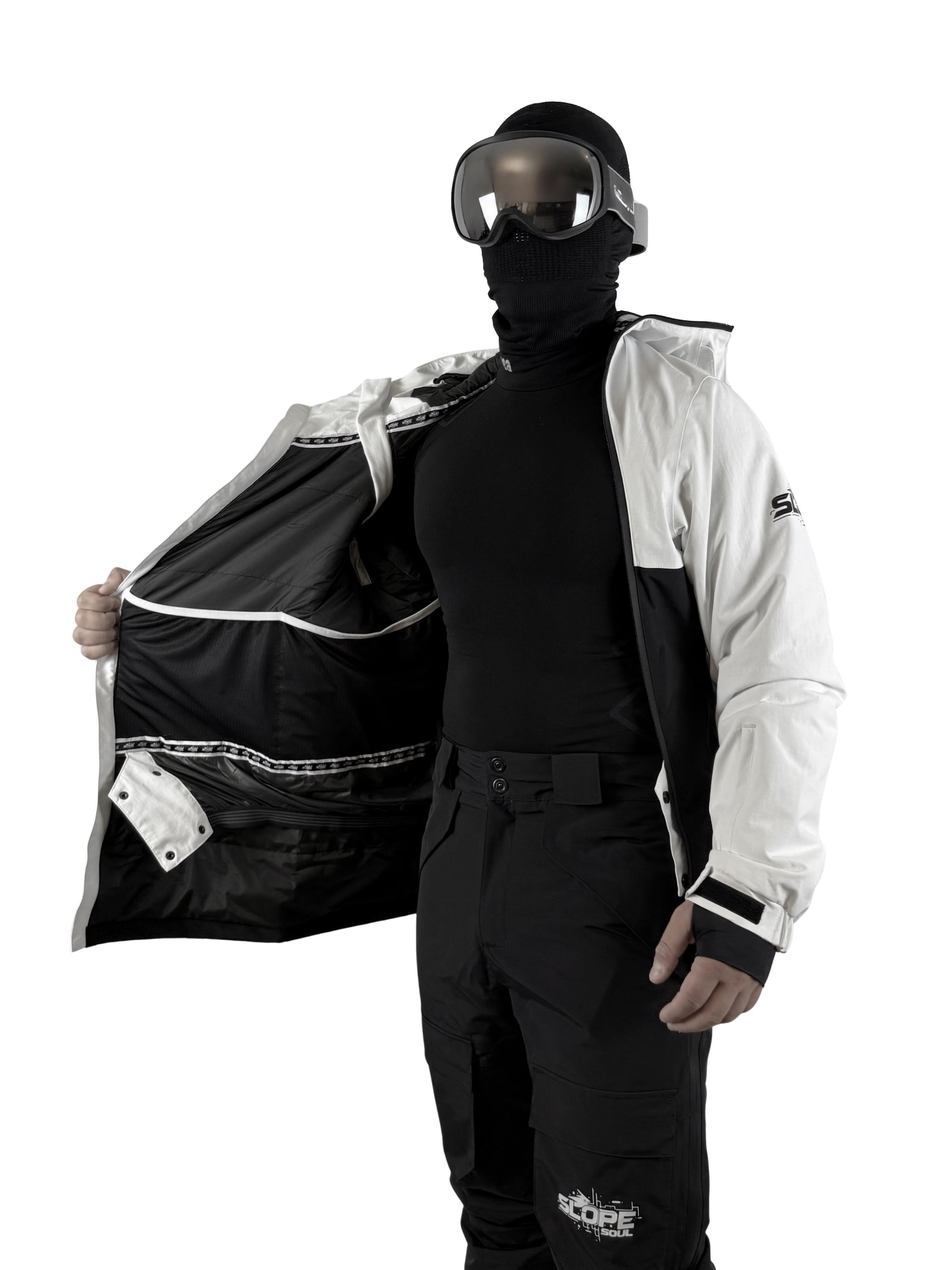 Giacca invernale 'Wick Ski & Snowboard Jacket' di Slope Soul in bianco