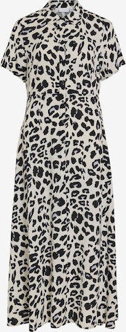 VILA - Vestido camisero en blanco: frente