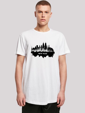 F4NT4STIC Shirt 'Cities Collection - New York skyline' in White: front