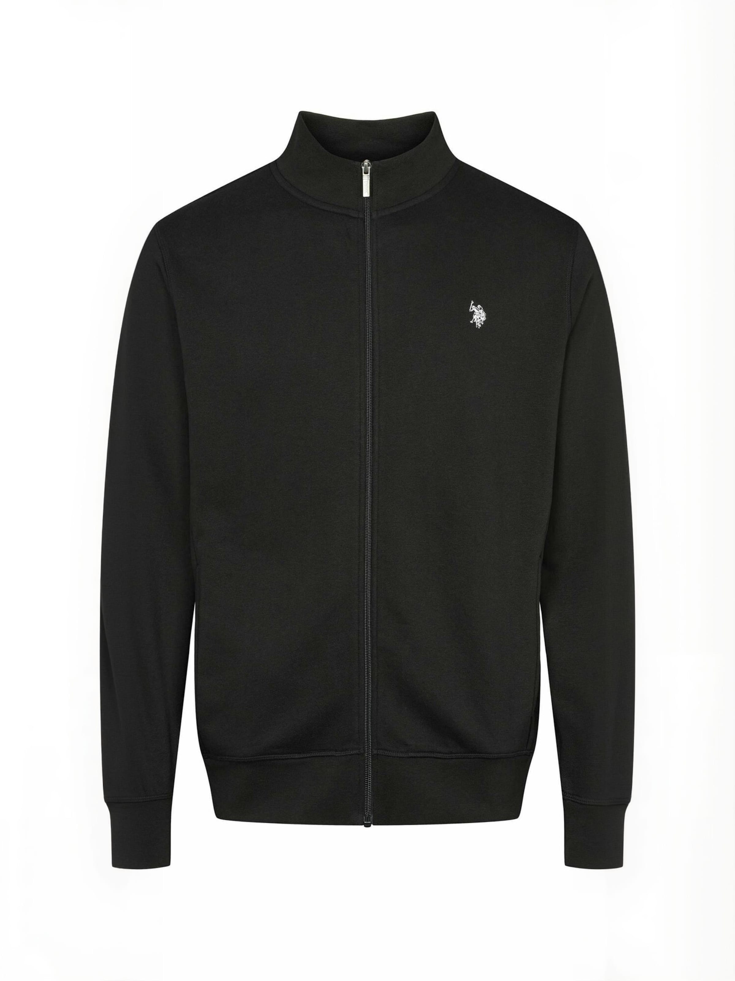 U.S. POLO ASSN. Cardigan ' UMOscar ' in Schwarz: Vorderseite