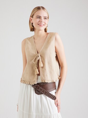 ONLY Vest 'ONLJAKIRI' in Beige: front