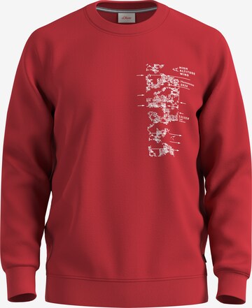 s.Oliver Sweatshirt in Rood: voorkant