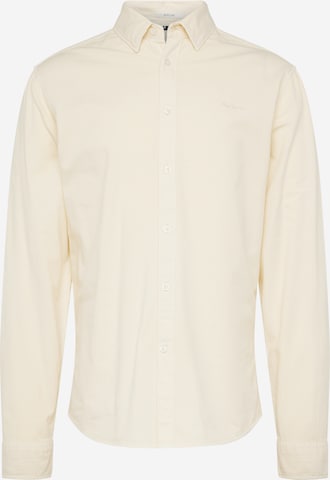 Pepe Jeans Regular fit Button Up Shirt 'PHIL' in Beige: front