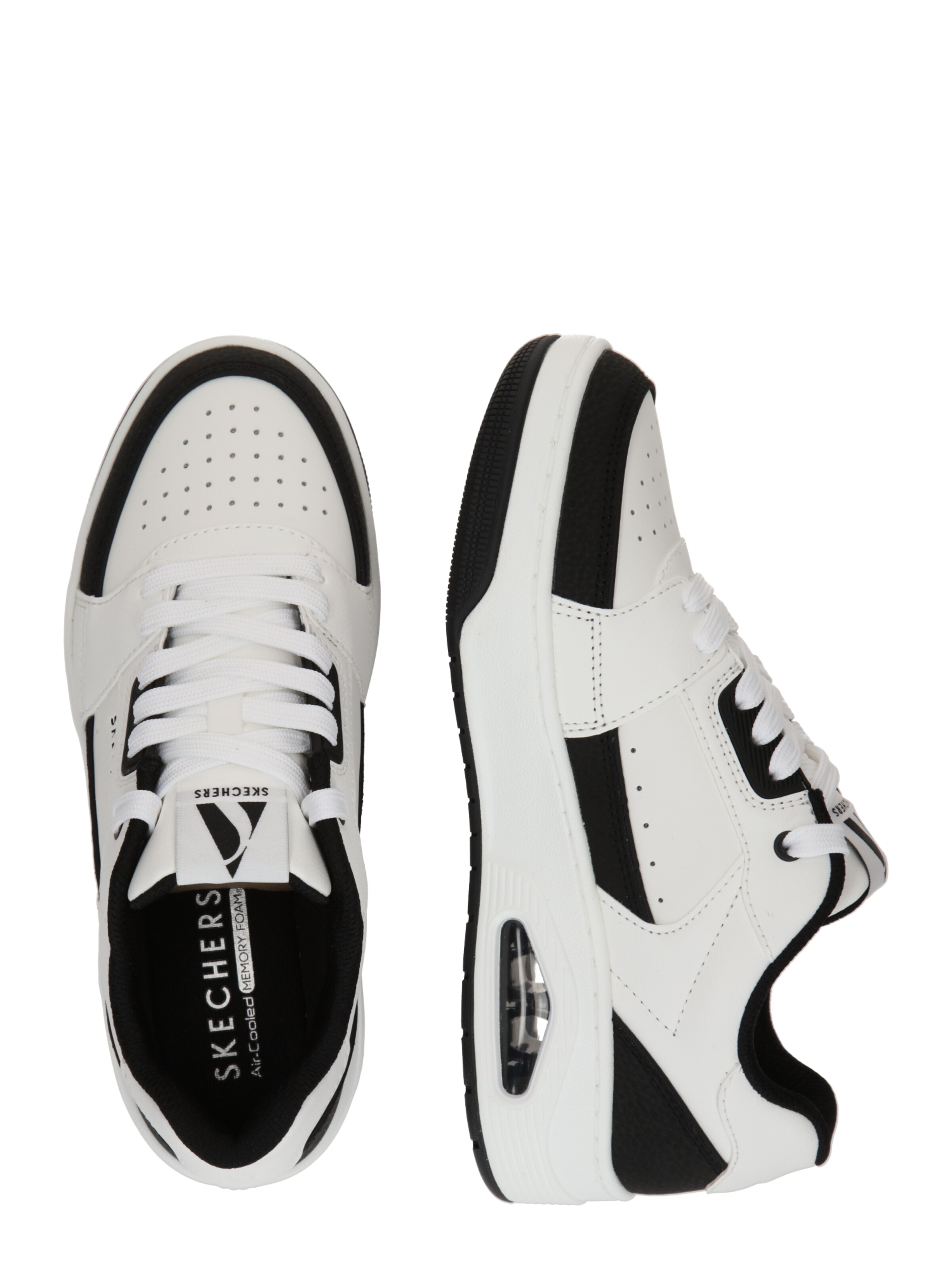 Baskets basses 'Uno Court' SKECHERS en blanc