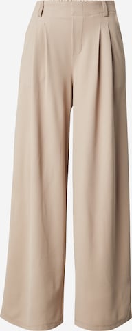 ONLY Loosefit Bukser med lægfolder 'ONLCRISTINA' i beige: forside