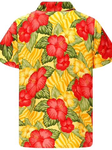 Maglietta 'Wild Flowers' di King Kameha in giallo