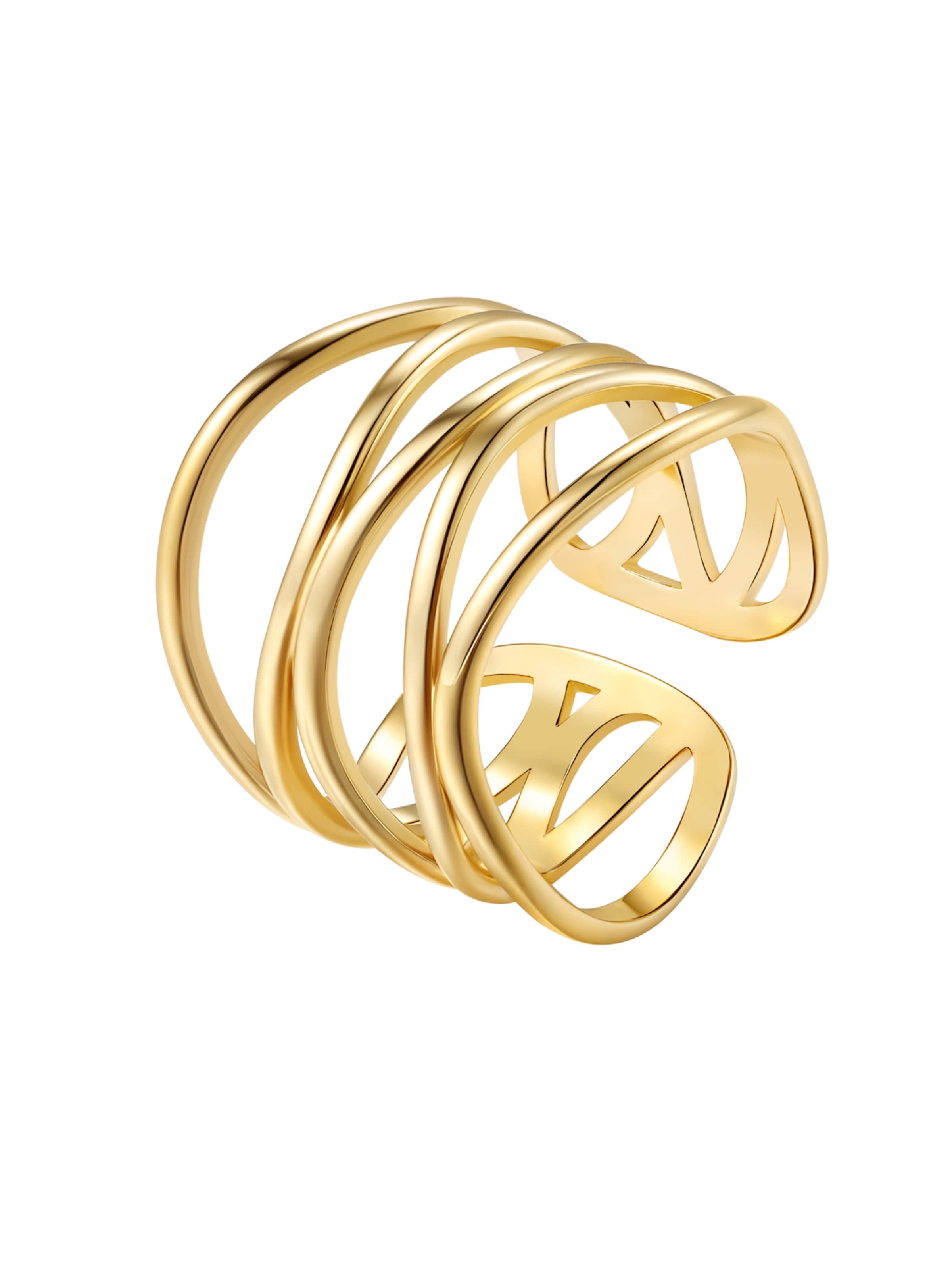 Hey Happiness Ring 'Weave'‌ in gold, Produktansicht