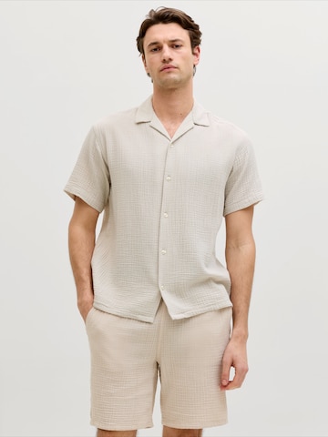 JJ Rebel Regular Fit Paita 'JREBJASON PATRICK' värissä harmaa: etupuoli