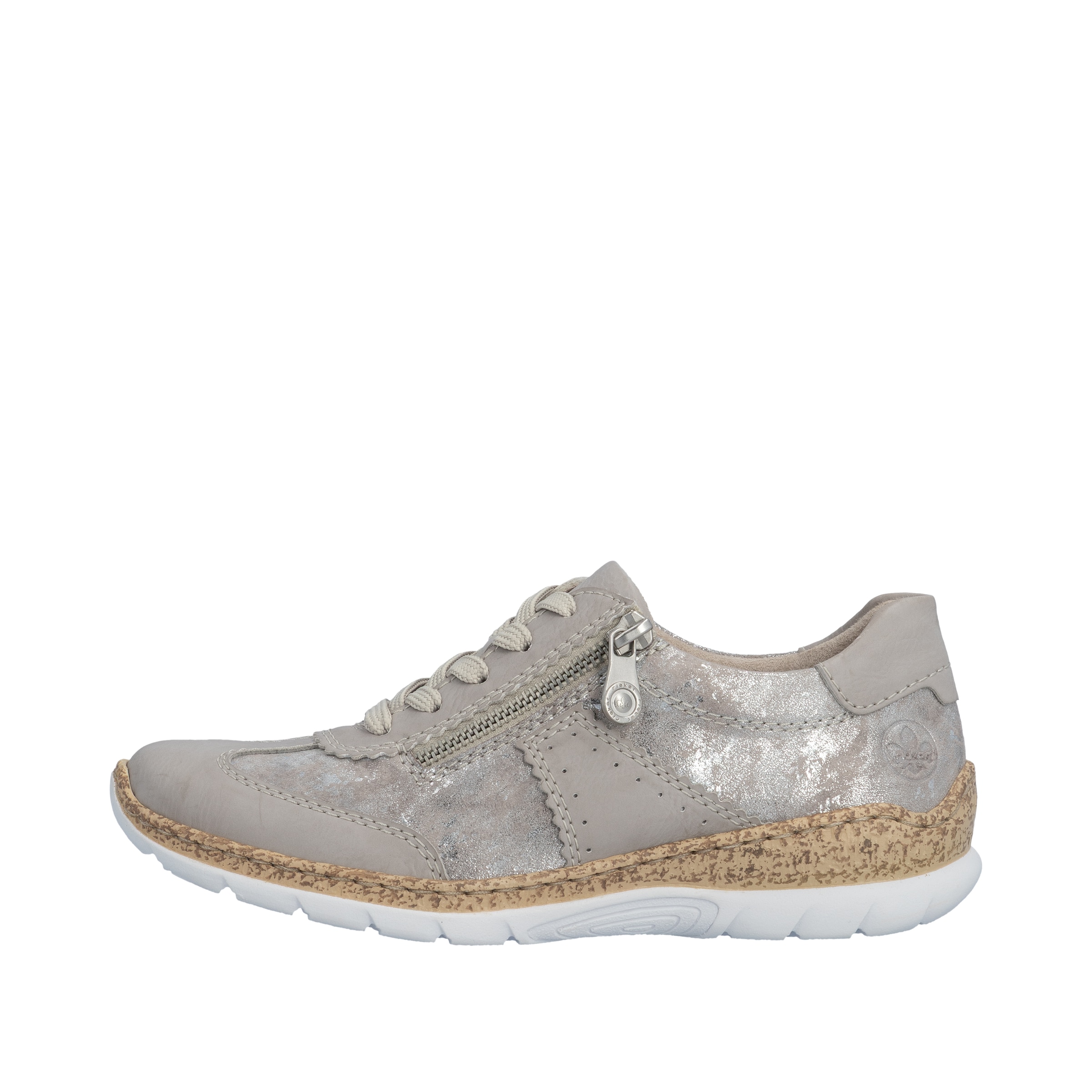 Chaussure à lacets Rieker en beige