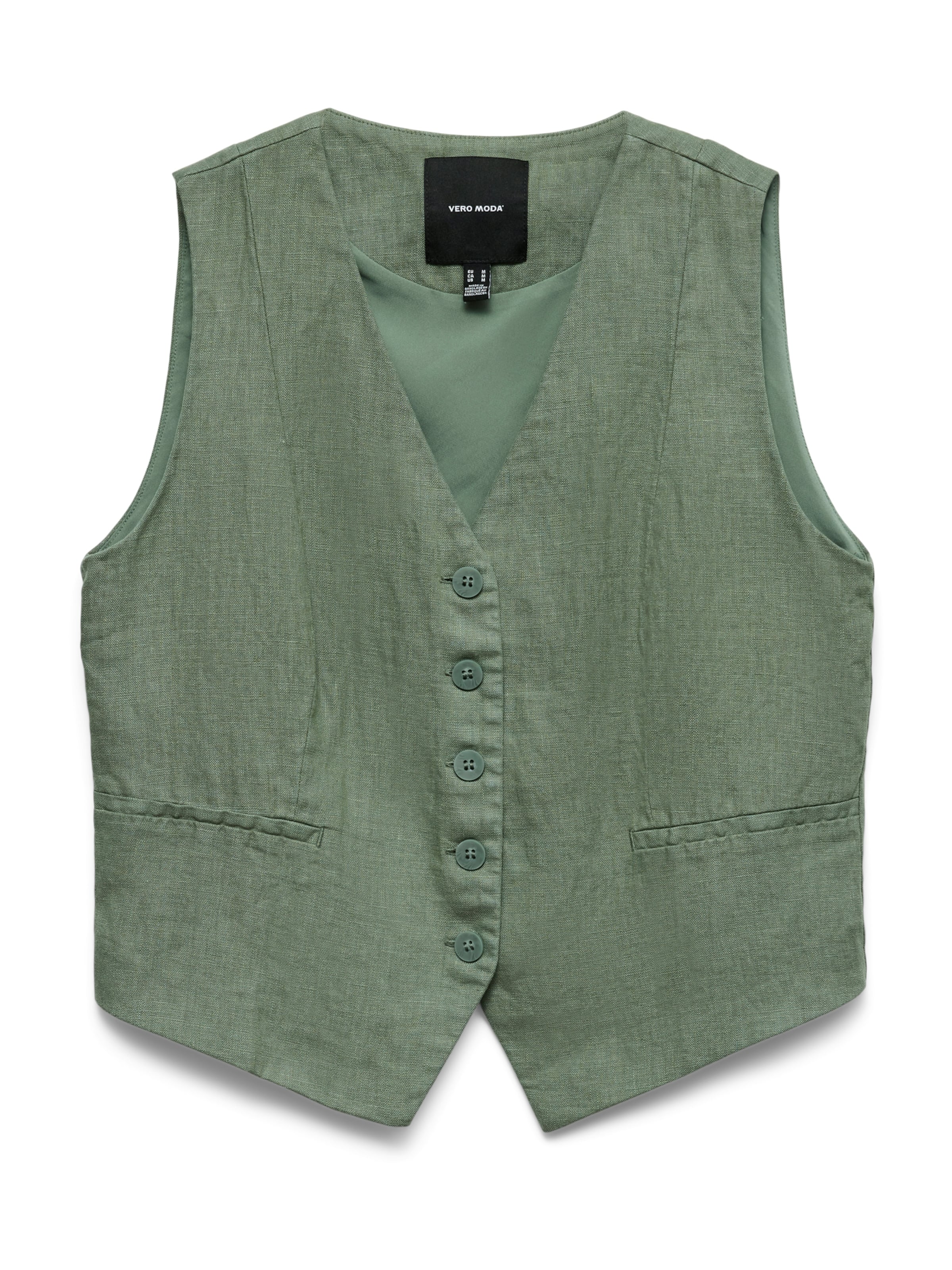 Gilet de costume 'VMLAICA' VERO MODA en vert : devant