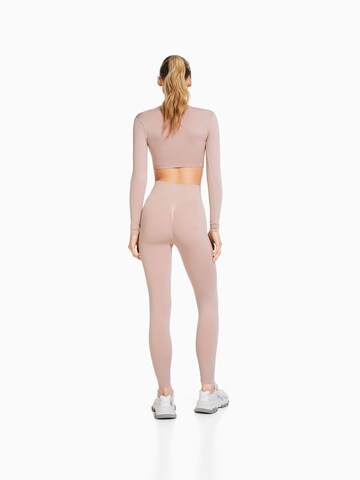 Bershka Skinny Leggings in Pink
