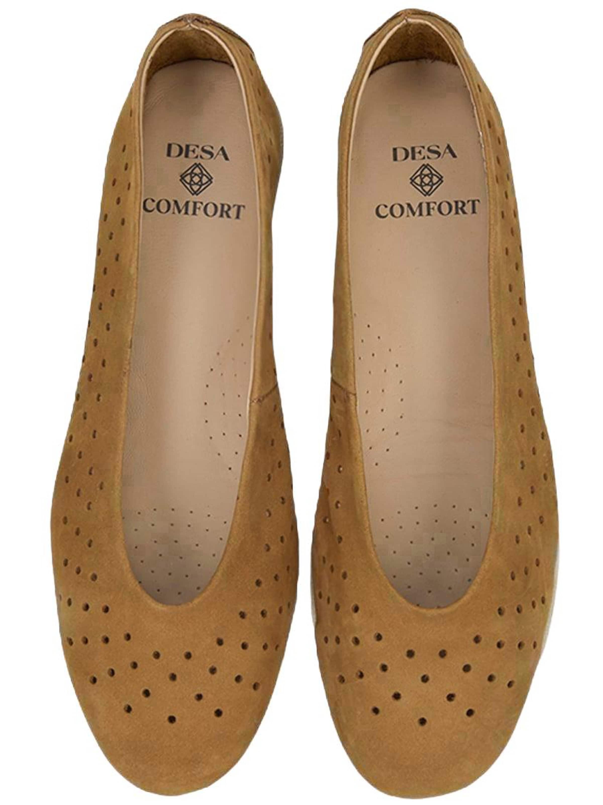 Desa - Zapatillas 'Keilabsatz-Slipper' en marrón