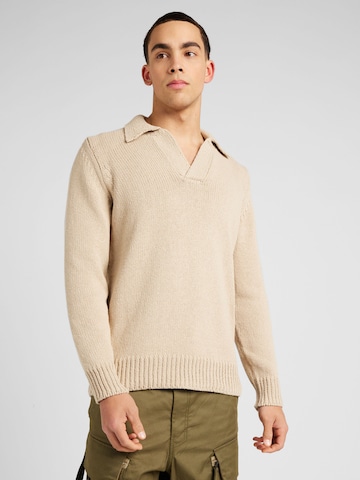 Pull-over 'Lasse' NORSE PROJECTS en beige : devant