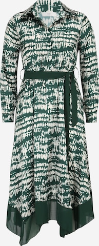 Wallis Petite - Vestido camisero en verde: frente