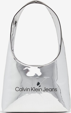 Calvin Klein Jeans Schoudertas in Zilver: voorkant