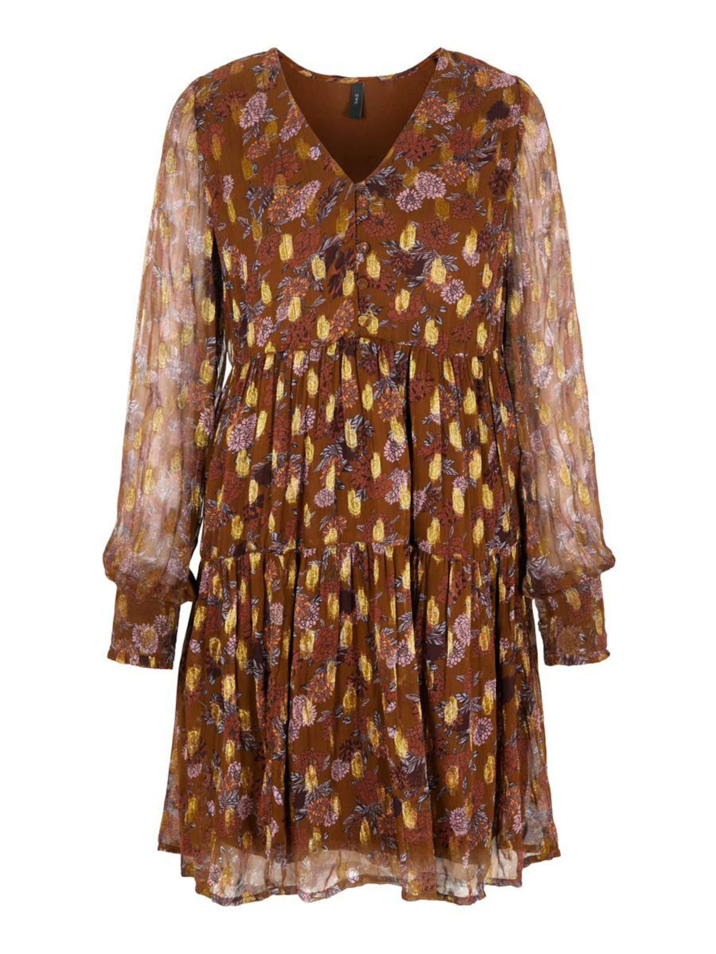 Rochie tip bluză de la YAS pe maro: față