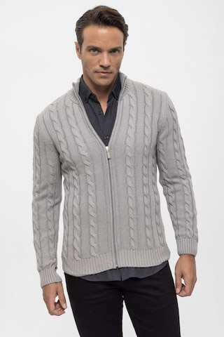 Felix Hardy Knit cardigan in Grey: front