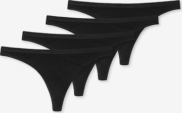 SCHIESSER Thong ' Serie 95-5 ' in Black: front