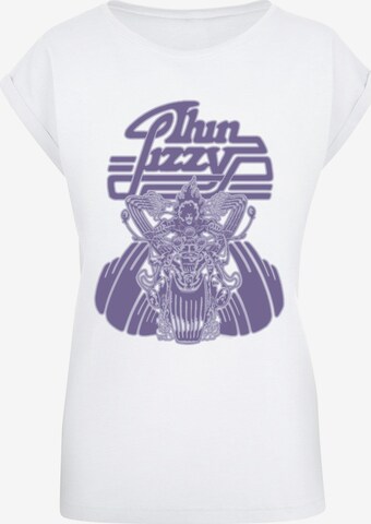 Merchcode Shirt 'Thin Lizzy - Rocker Infill' in White: front