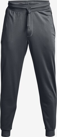 UNDER ARMOUR Tapered Workout Pants in Grey: front